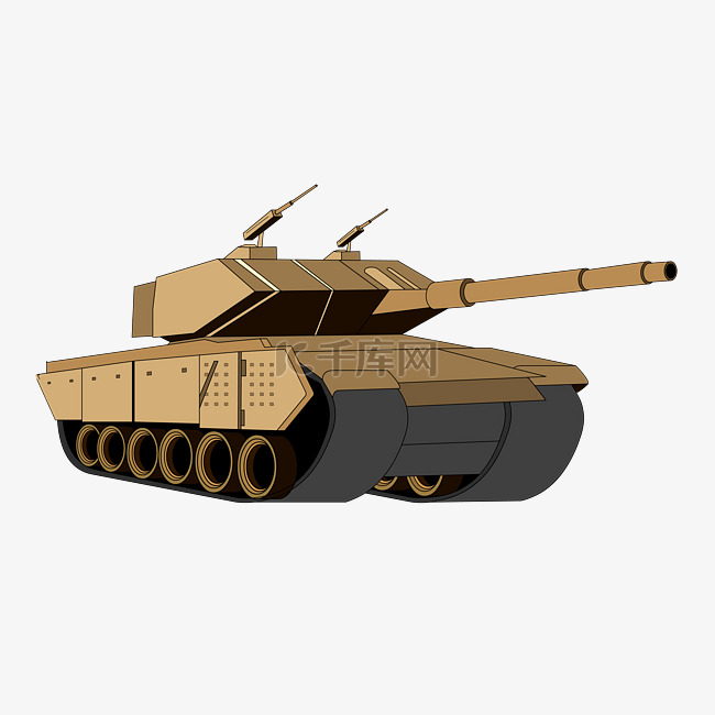 军事先进的坦克插画