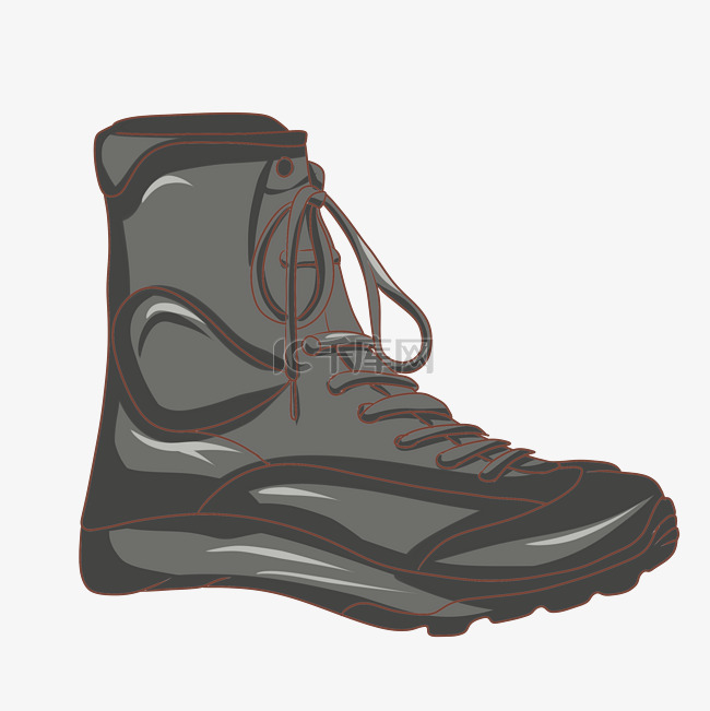 军用户外装备鞋靴插画
