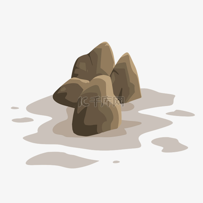 石头装饰图案泥石流