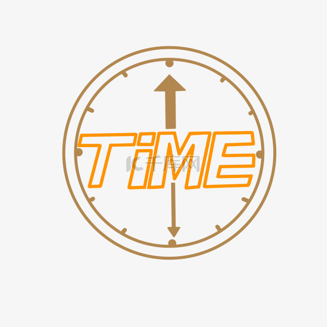 英文TIME创意字体PNG