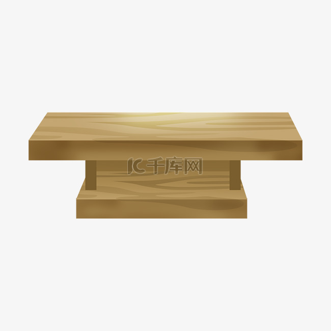 纹理木材桌子插画