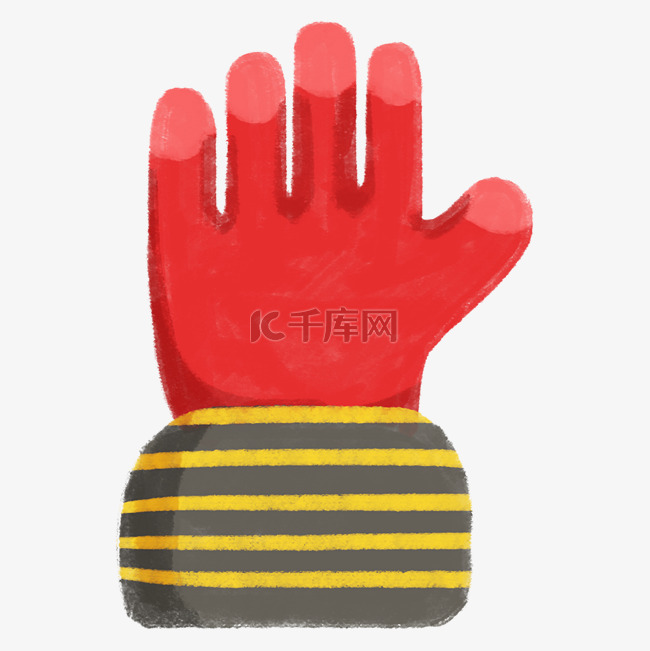 手绘消防手套