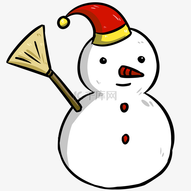 圣诞节的雪人手绘设计
