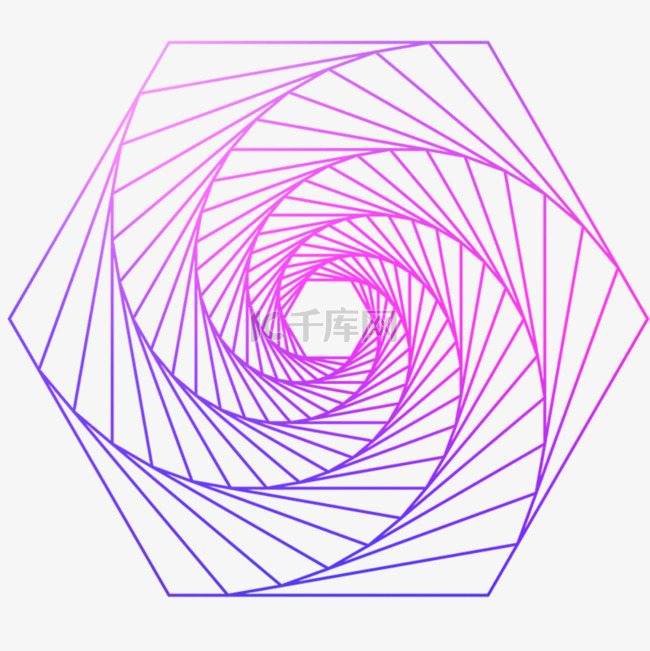 六边形紫色科技渐变网格背景图