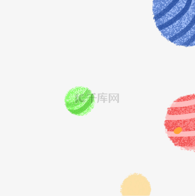 彩色的星球免抠图