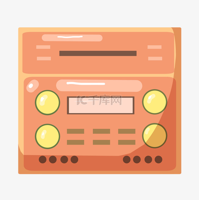 橘黄色老式收音机