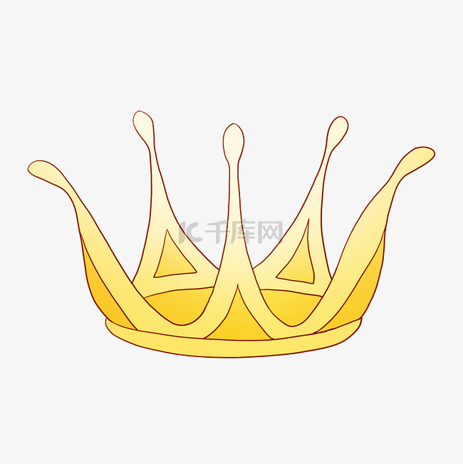 简约的黄色皇冠