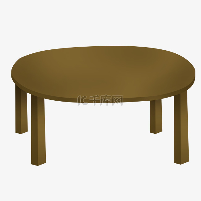  木质圆桌 