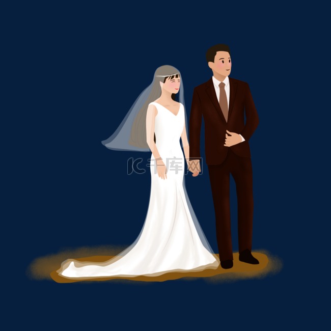 浪漫婚礼主题插画