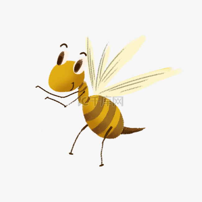 昆虫小蜜蜂可爱卡通插画