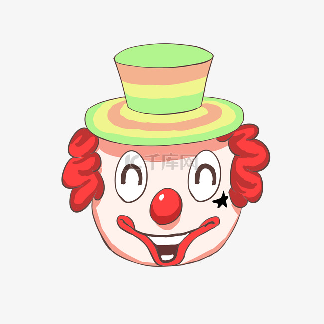 彩色帽子小丑