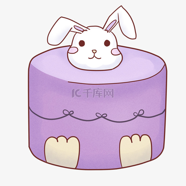 紫色兔子蛋糕