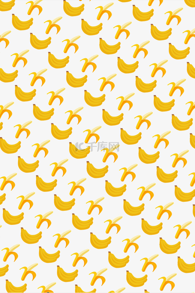 黄色的香蕉底纹插画