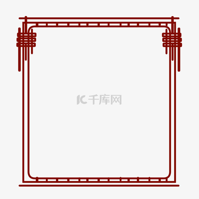 灯笼装饰的边框插画