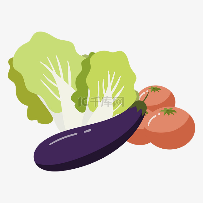 蔬菜蔬果白菜茄子西红柿海报设计