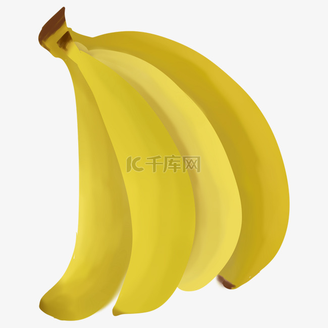 三两只手绘水果香蕉