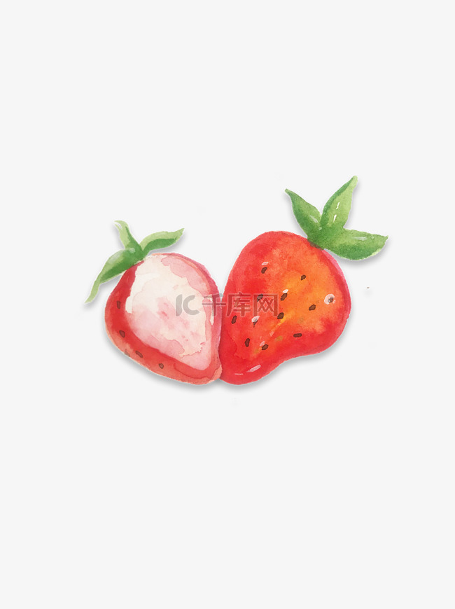 手绘水果之草莓可商用元素
