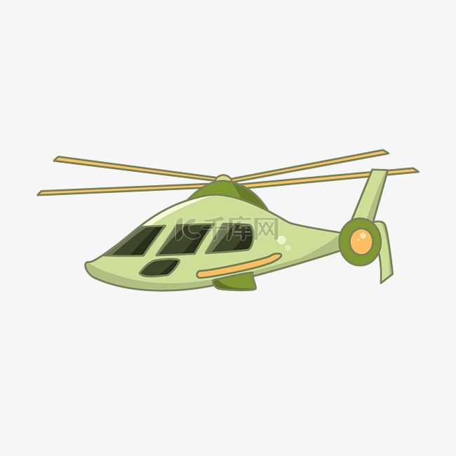  绿色直升机 