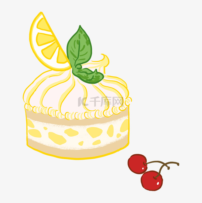 柠檬味蛋糕PNG