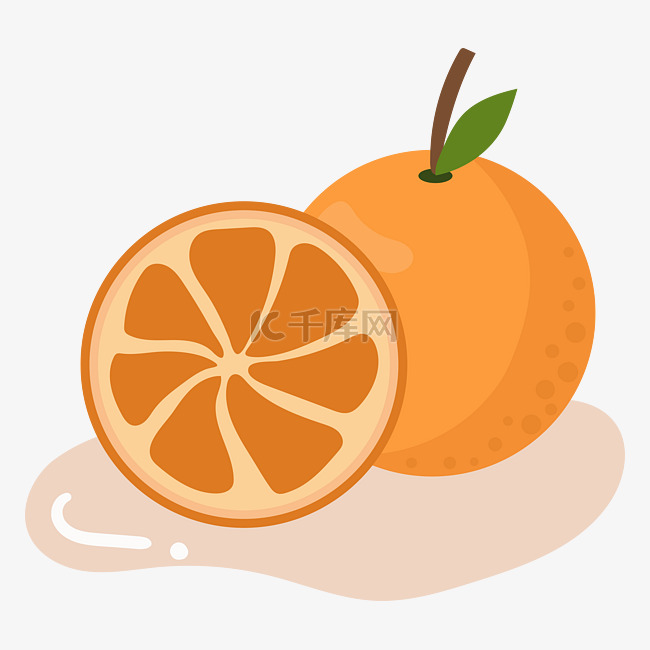 切开的橙子设计电商海报果汁包装