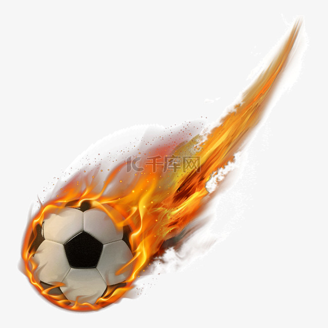 着火的炫酷火焰足球