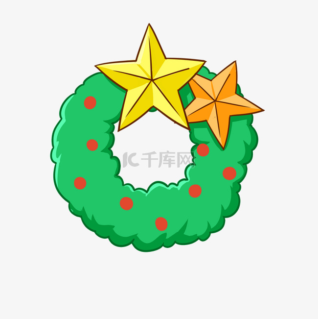 圣诞节绿色的花环