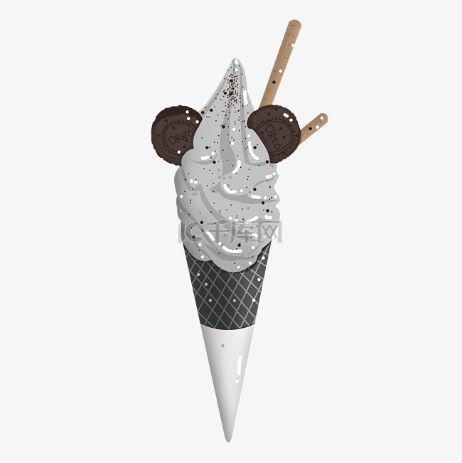 黑芝麻奥利奥雪糕冰淇淋