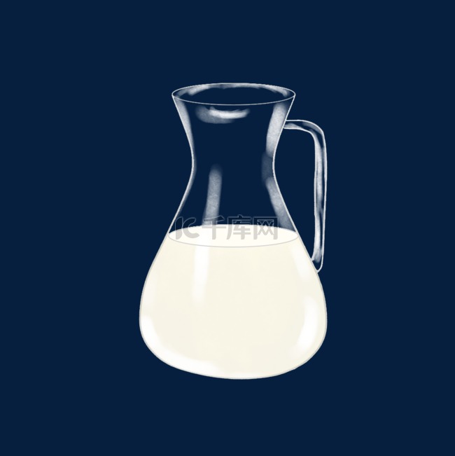 一壶牛奶插画