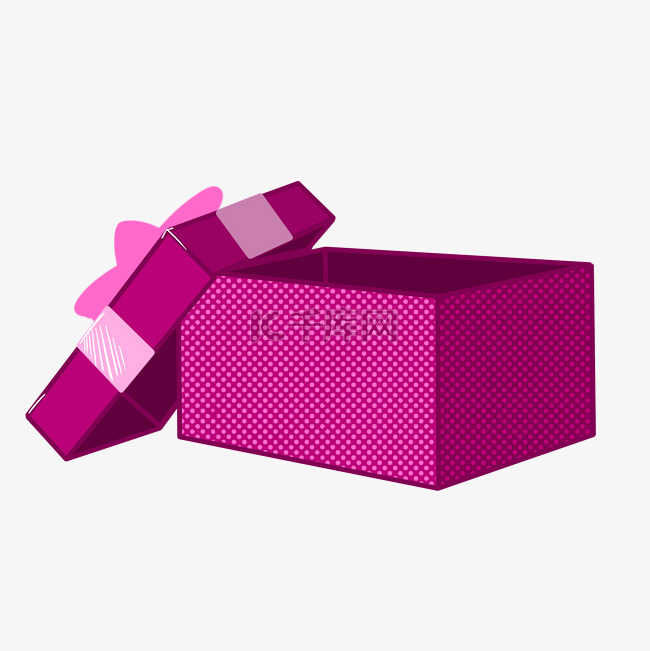 礼物彩盒彩带紫色盒子