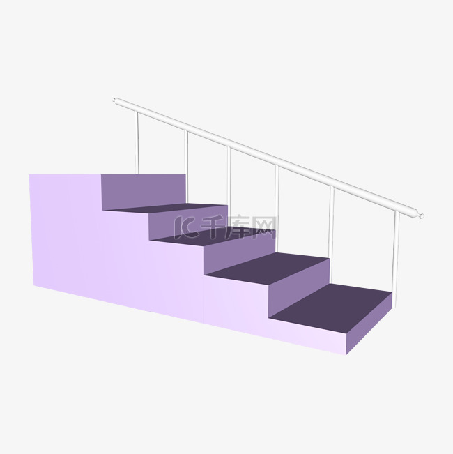 618电商c4d紫色台阶展架