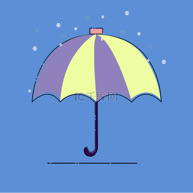 卡通MBE风格雨伞