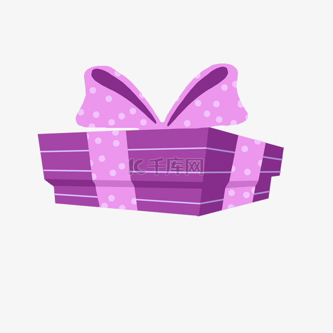 紫色的礼物盒插画