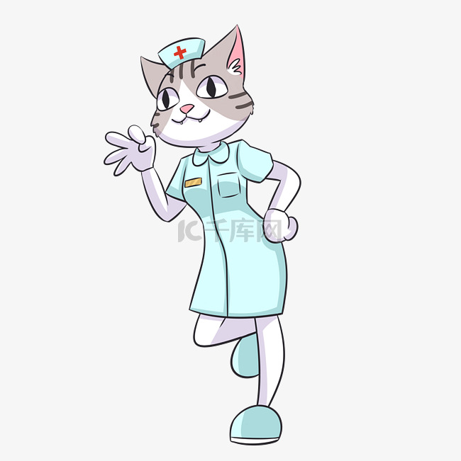 护士招聘手绘插画