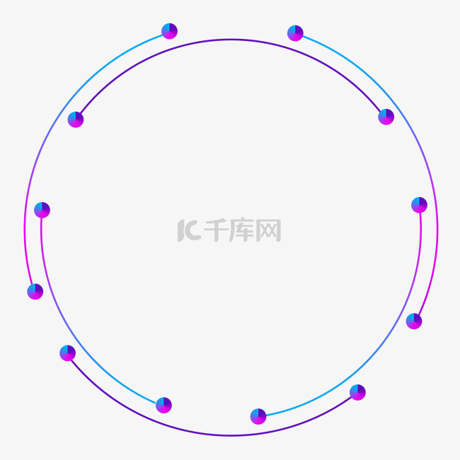 科技风格圆形边框设计