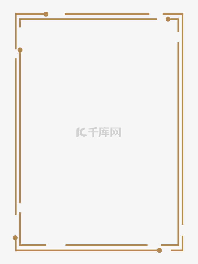 金色海报边框png下载