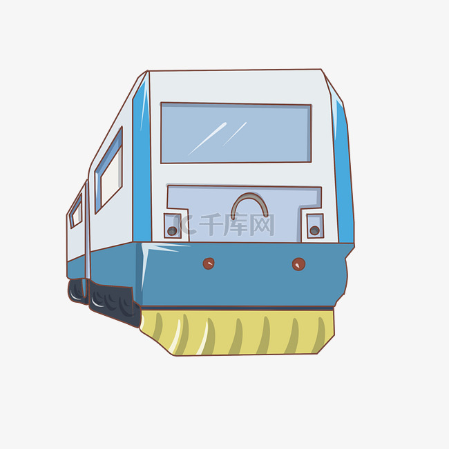 蓝白色火车