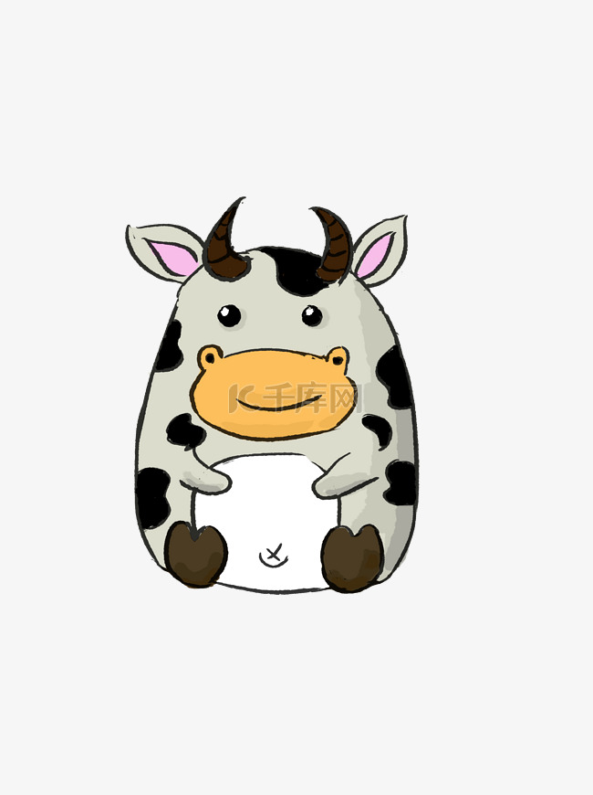 奶牛卡通手绘动物可商用