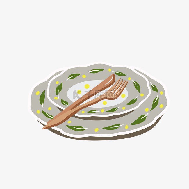 盘子刀叉餐具