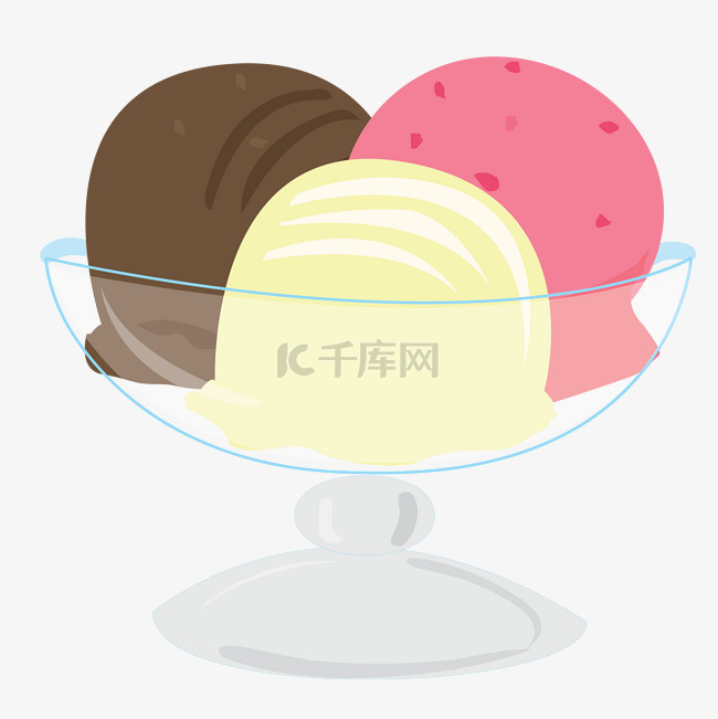 一碗冰淇淋球免抠图