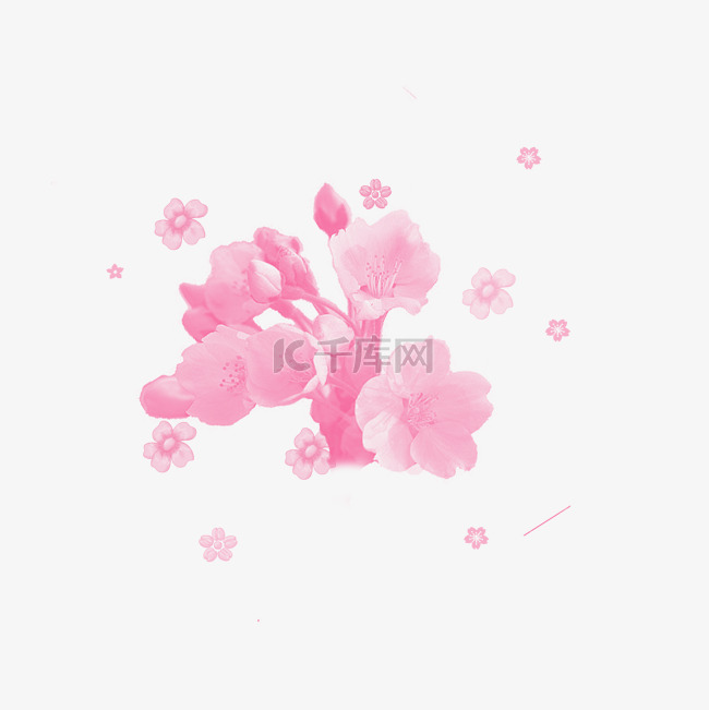 唯美粉色樱花元素