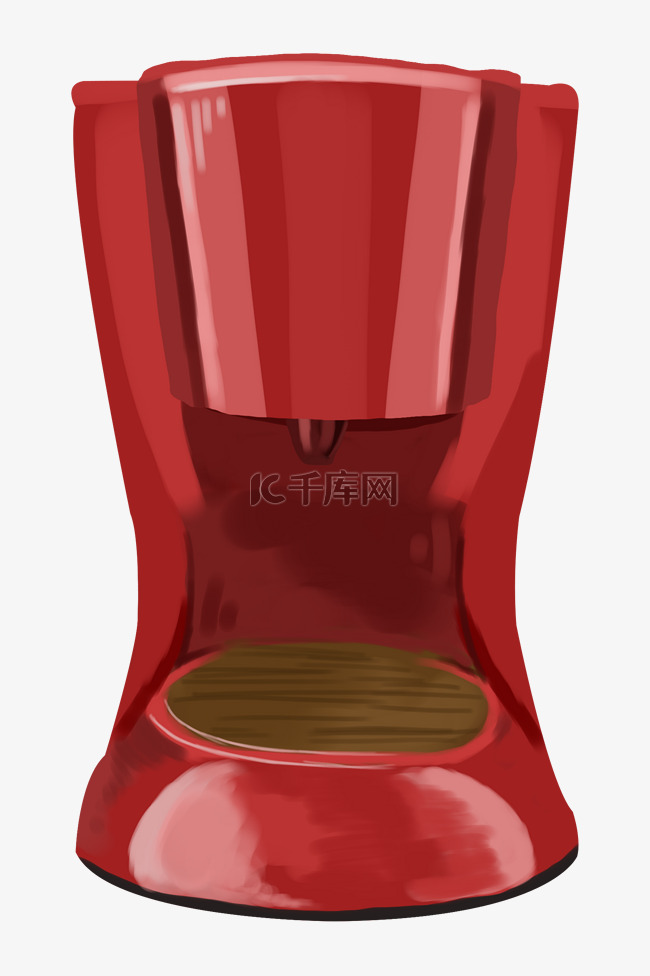 大红色的咖啡机