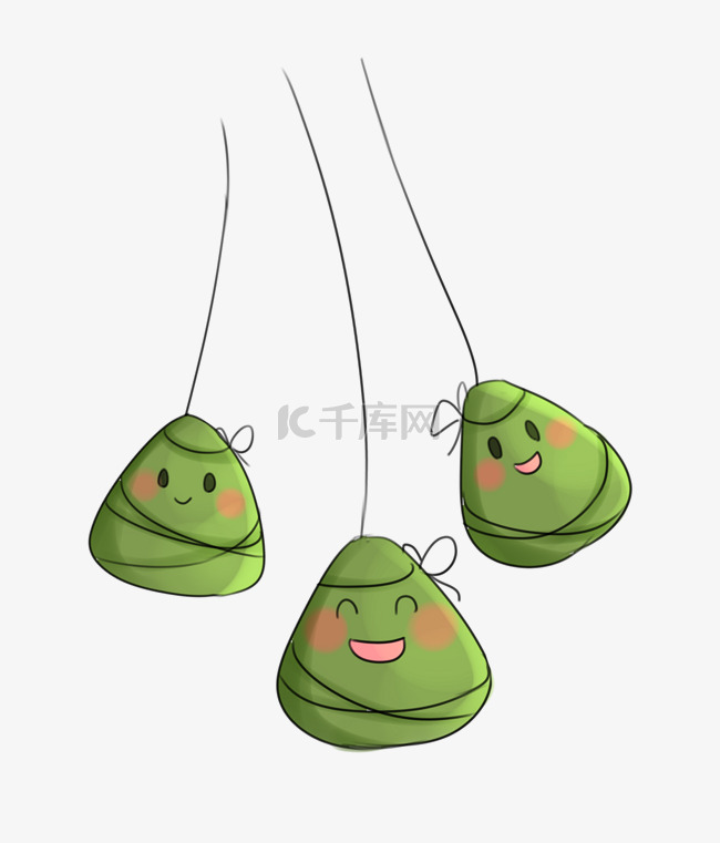 绿色悬空粽子插图