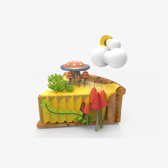 蘑菇蛋糕模型