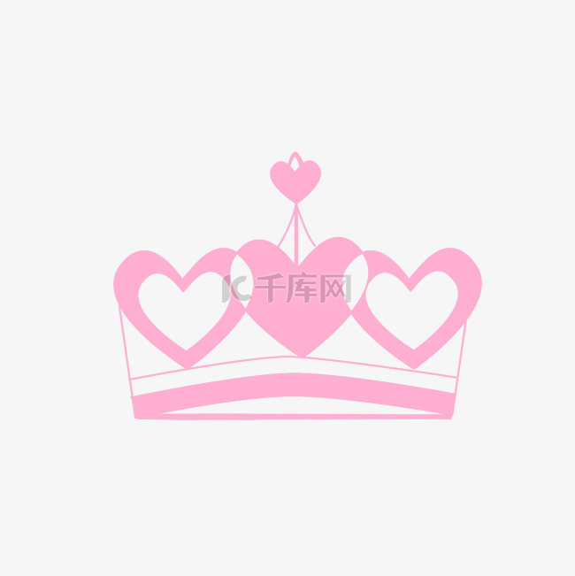 粉色爱心皇冠