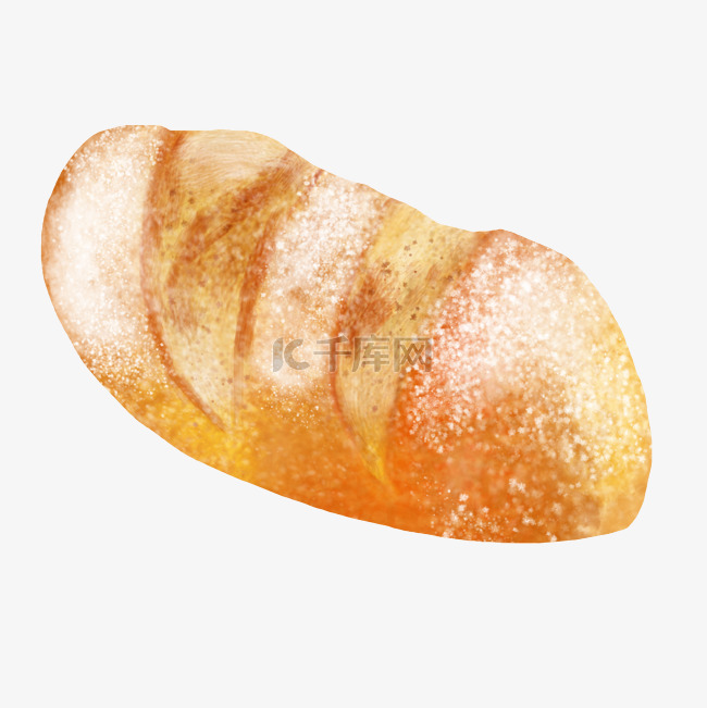 手绘写实食物之各种美味面包