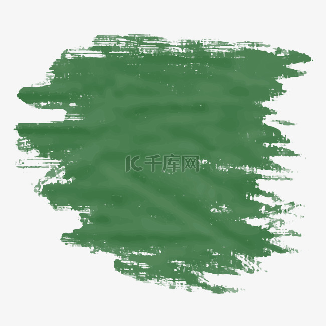 绿色水彩毛笔涂鸦
