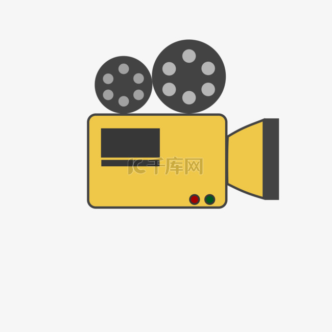 黄色摄影机图标