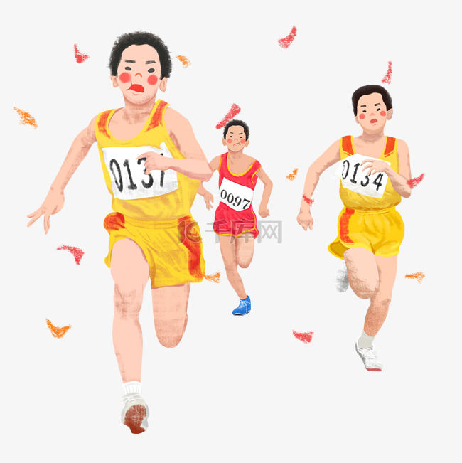 秋季运动会跑步运动员