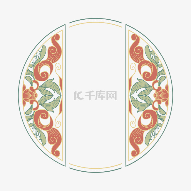 中式花纹边框