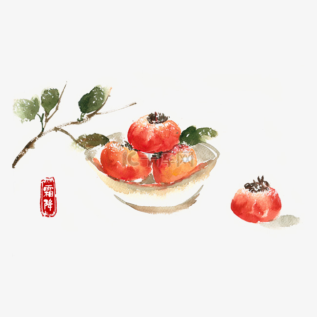 霜降碗中的柿子